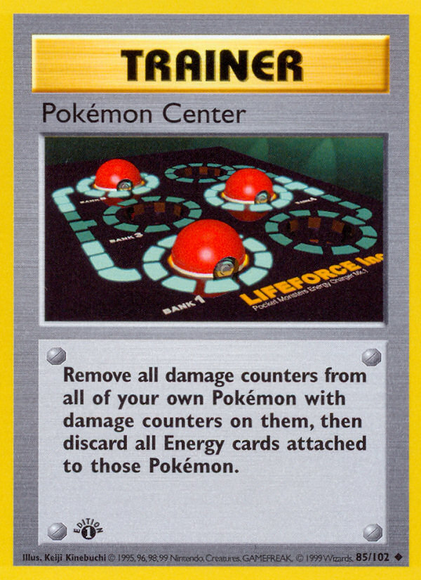 Pokemon Center (85/102) (Shadowless) [Base Set 1st Edition] | Pegasus Games WI