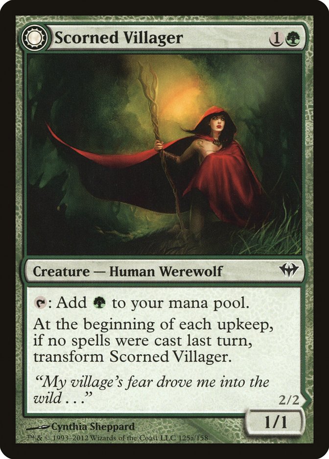 Scorned Villager // Moonscarred Werewolf [Dark Ascension] | Pegasus Games WI