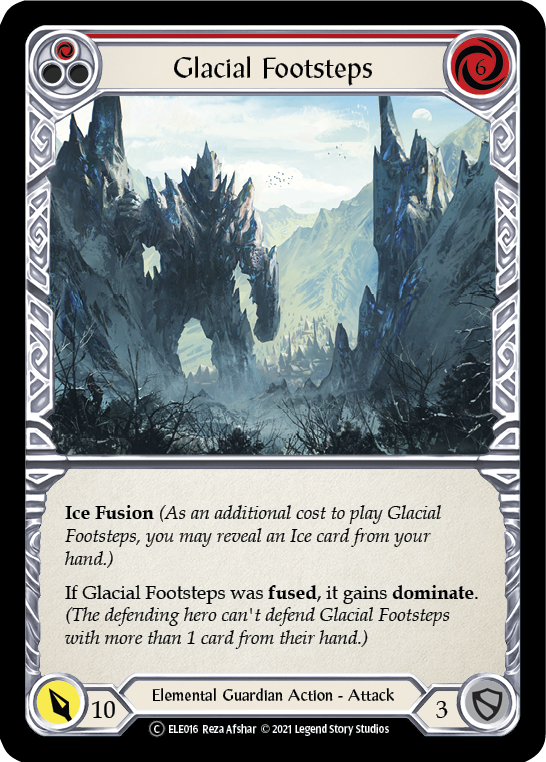 Glacial Footsteps (Red) [U-ELE016] Unlimited Rainbow Foil | Pegasus Games WI