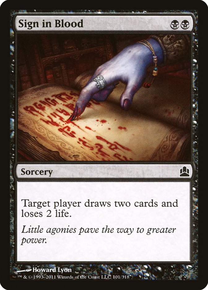 Sign in Blood [Commander 2011] | Pegasus Games WI
