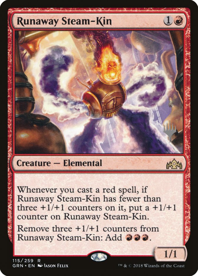 Runaway Steam-Kin (Promo Pack) [Guilds of Ravnica Promos] | Pegasus Games WI