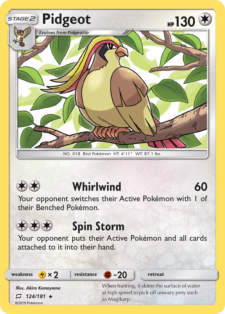 Pidgeot (124/181) [Sun & Moon: Team Up] | Pegasus Games WI