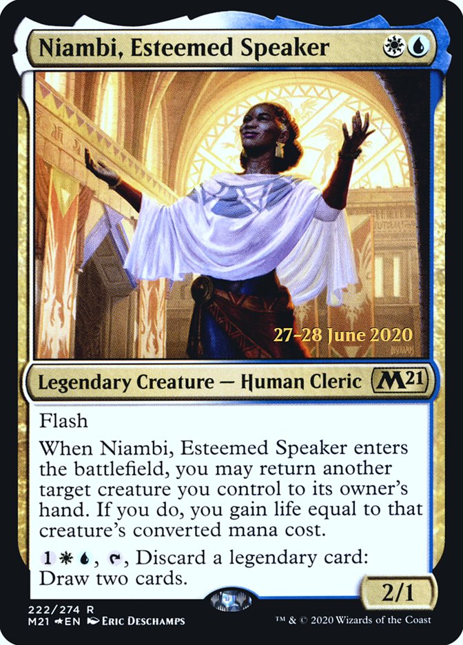 Niambi, Esteemed Speaker [Core Set 2021 Prerelease Promos] | Pegasus Games WI