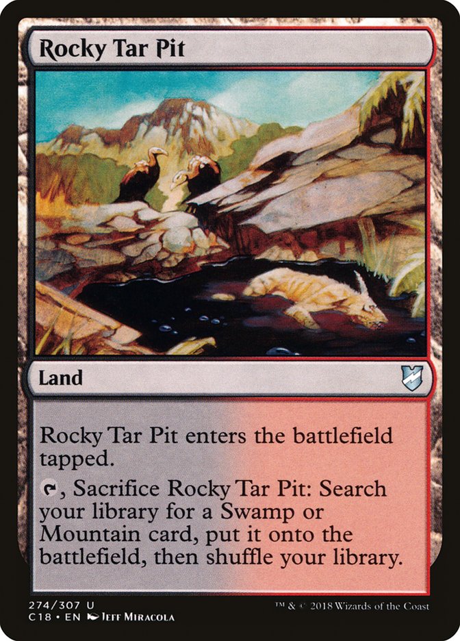 Rocky Tar Pit [Commander 2018] | Pegasus Games WI