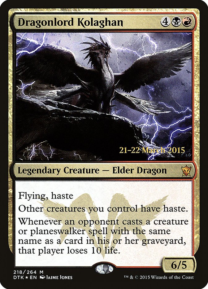 Dragonlord Kolaghan [Dragons of Tarkir Prerelease Promos] | Pegasus Games WI