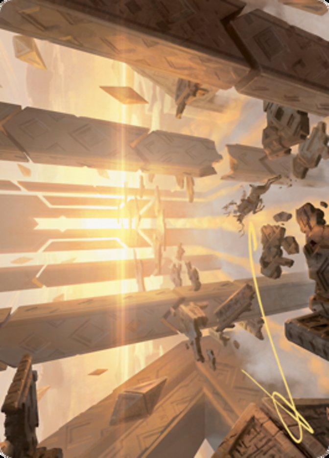 Skyclave Basilica Art Card (Gold-Stamped Signature) [Zendikar Rising Art Series] | Pegasus Games WI