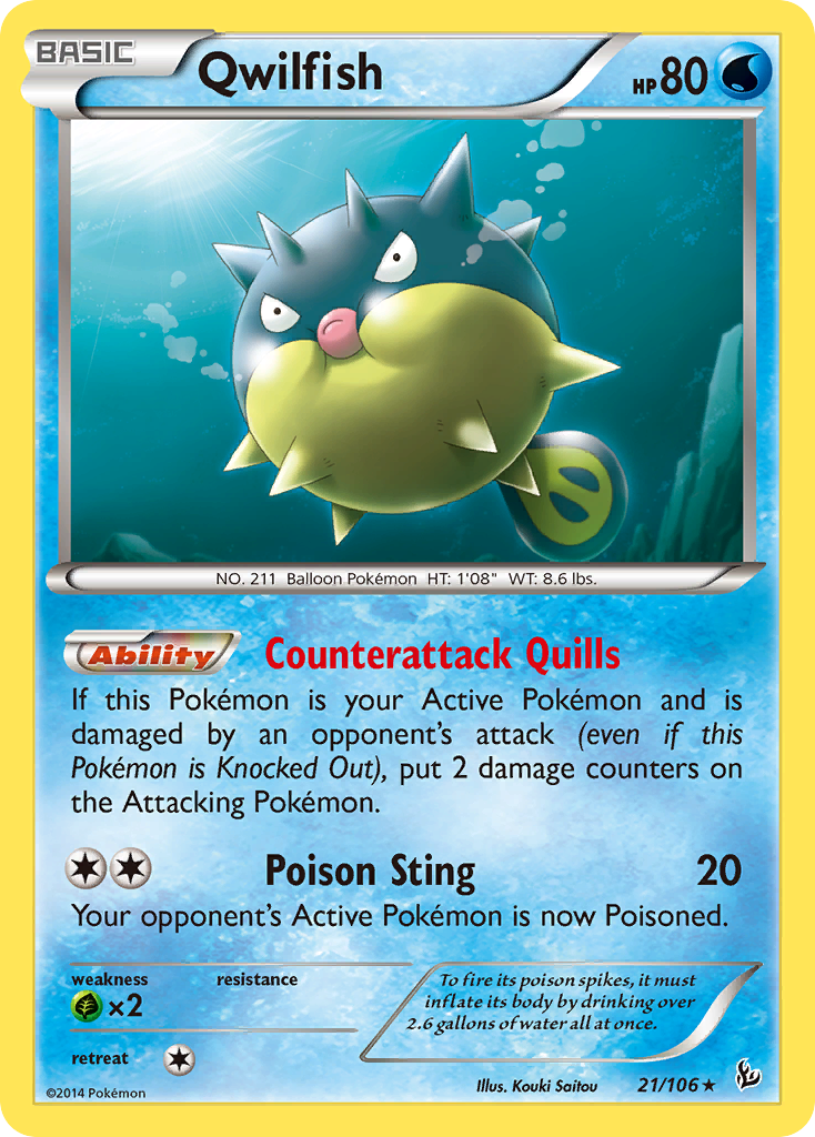 Qwilfish (21/106) [XY: Flashfire] | Pegasus Games WI