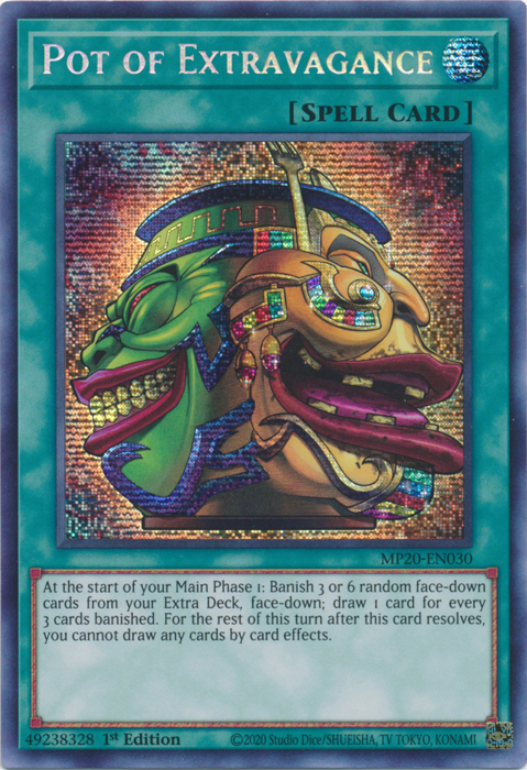 Pot of Extravagance [MP20-EN030] Prismatic Secret Rare | Pegasus Games WI