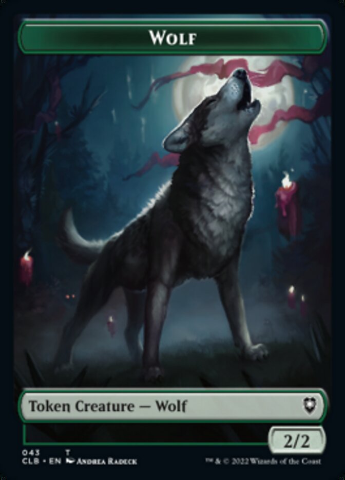 Wolf // Insect Double-Sided Token [Commander Legends: Battle for Baldur's Gate Tokens] | Pegasus Games WI