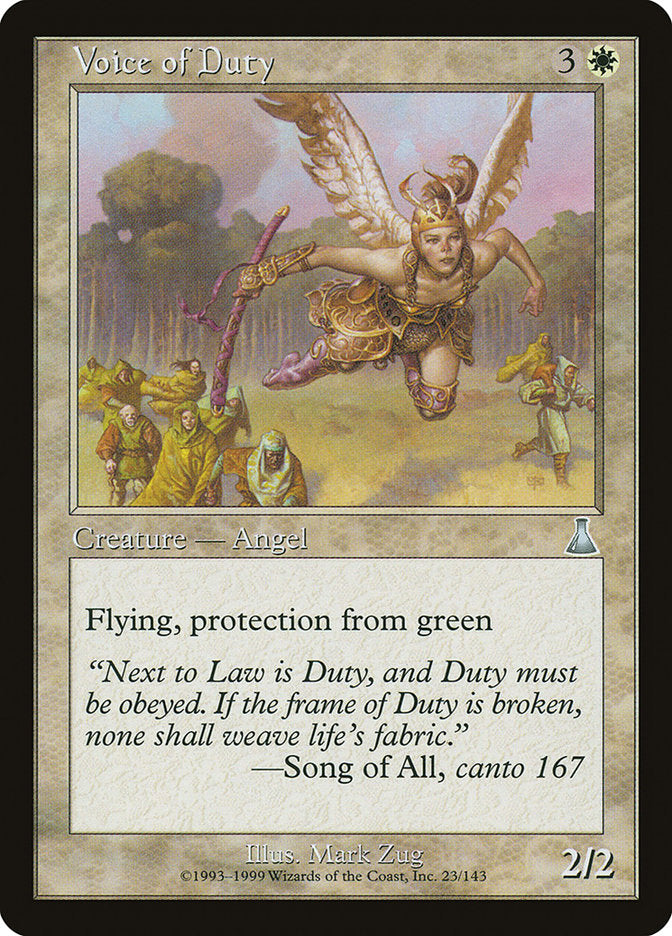 Voice of Duty [Urza's Destiny] | Pegasus Games WI