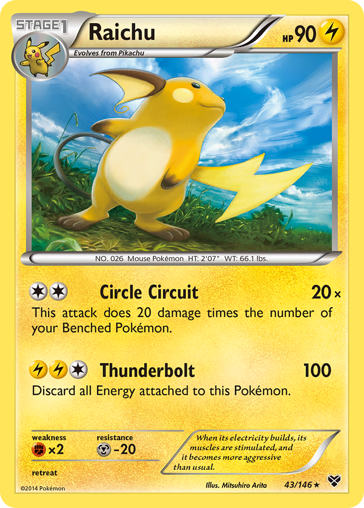 Raichu (43/146) [XY: Base Set] | Pegasus Games WI