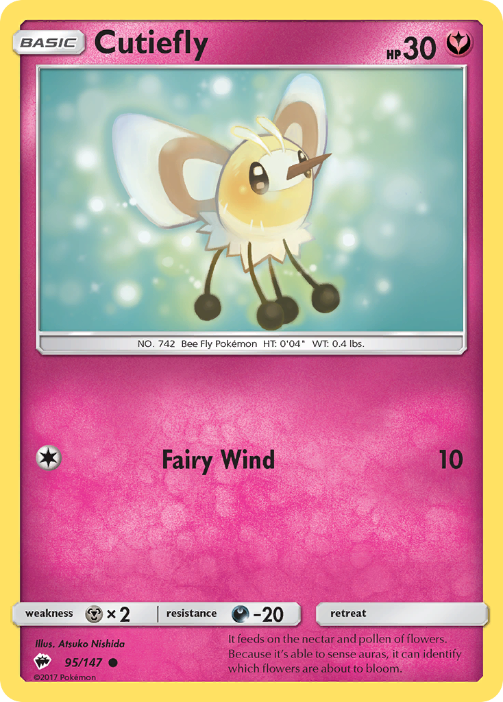 Cutiefly (95/147) [Sun & Moon: Burning Shadows] | Pegasus Games WI