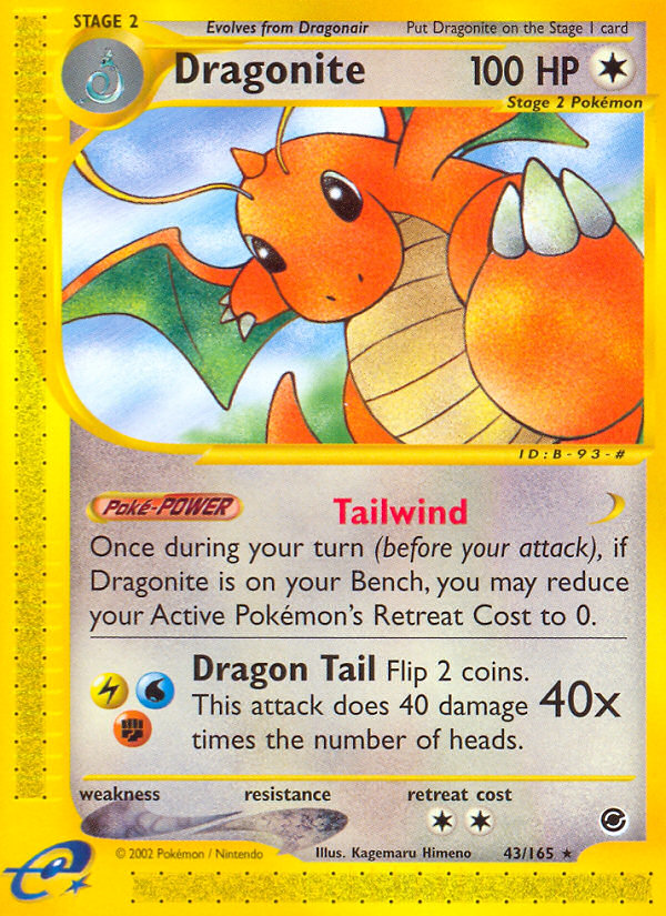 Dragonite (43/165) [Expedition: Base Set] | Pegasus Games WI