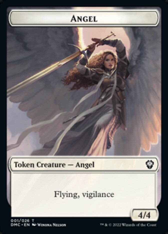 Kavu // Angel Double-Sided Token [Dominaria United Commander Tokens] | Pegasus Games WI