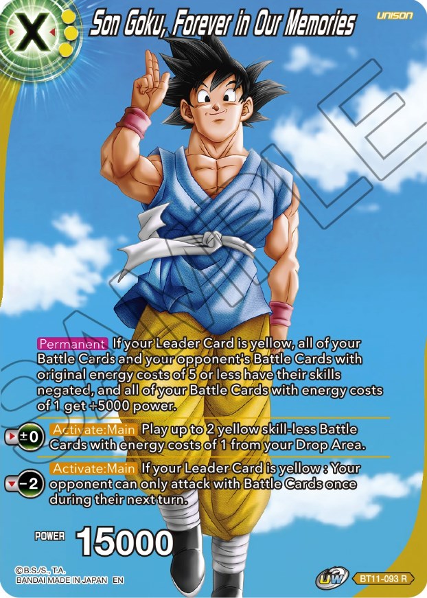 Son Goku, Forever in Our Memories (BT11-093) [Theme Selection: History of Son Goku] | Pegasus Games WI