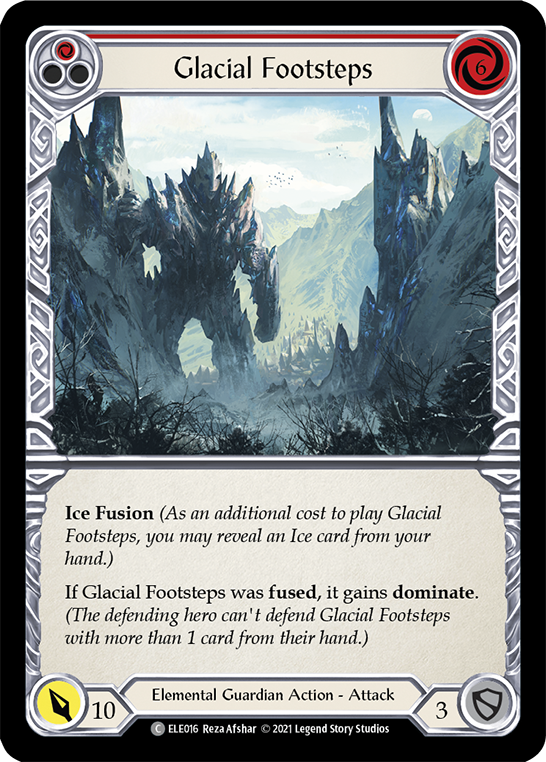 Glacial Footsteps (Red) [ELE016] (Tales of Aria)  1st Edition Rainbow Foil | Pegasus Games WI