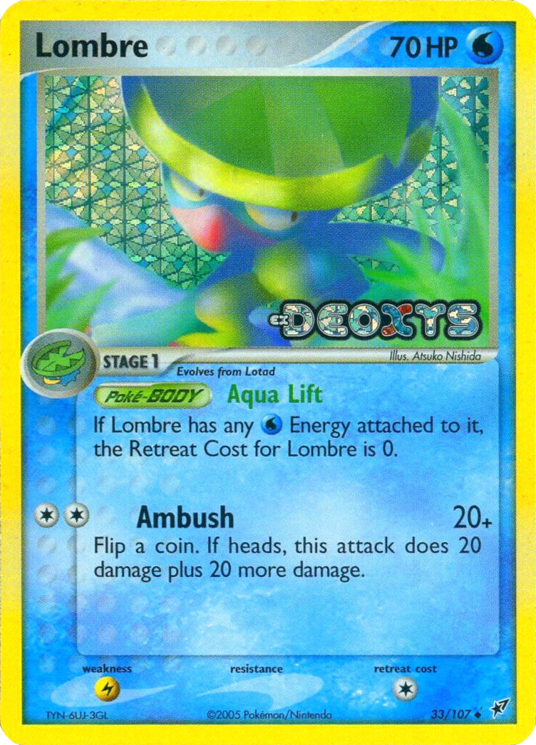 Lombre (33/107) (Stamped) [EX: Deoxys] | Pegasus Games WI