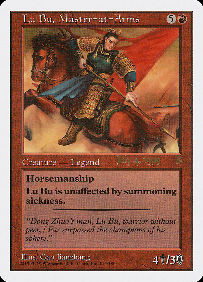 Lu Bu, Master-at-Arms (July 4, 1999) [Portal Three Kingdoms Promos] | Pegasus Games WI