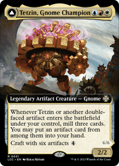 Tetzin, Gnome Champion // The Golden-Gear Colossus (Extended Art) [The Lost Caverns of Ixalan Commander] | Pegasus Games WI