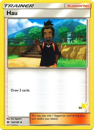 Hau (120/149) (Pikachu Stamp #54) [Battle Academy 2020] | Pegasus Games WI