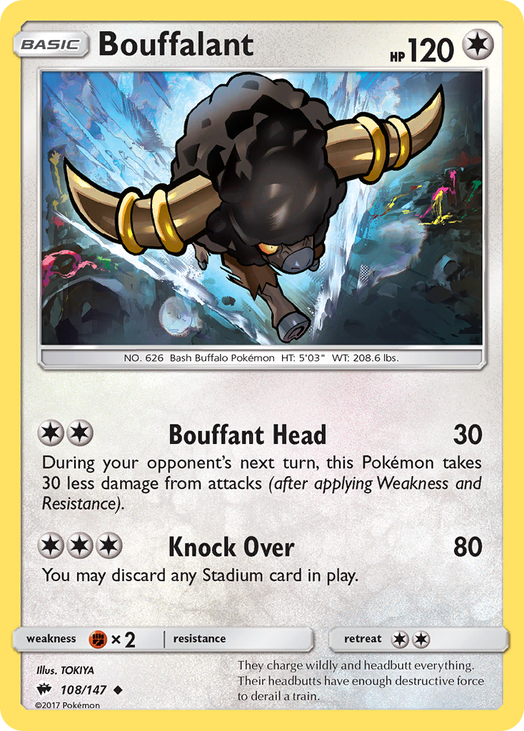 Bouffalant (108/147) [Sun & Moon: Burning Shadows] | Pegasus Games WI