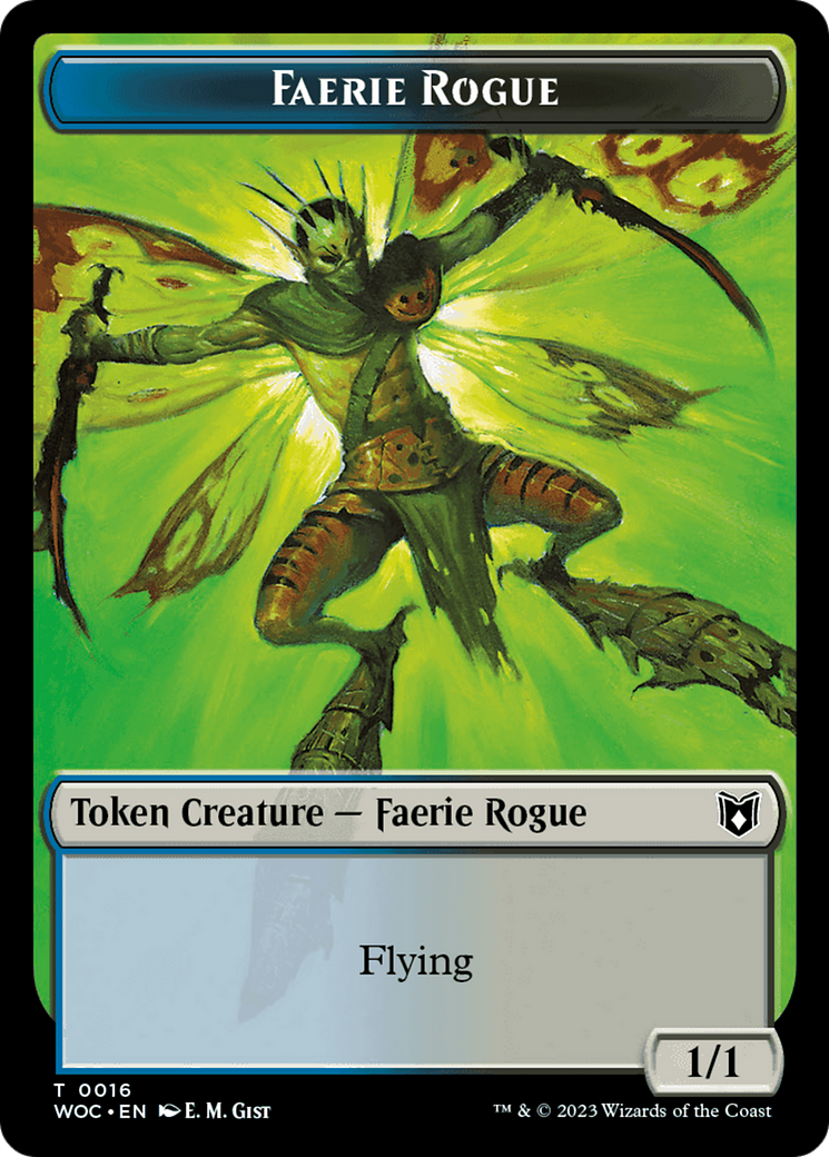 Faerie Rogue // Copy (0016) Double-Sided Token [Wilds of Eldraine Commander Tokens] | Pegasus Games WI