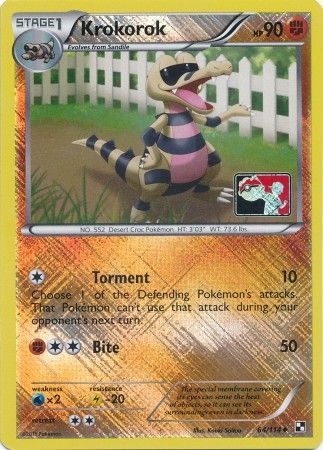 Krokorok (64/114) (League Promo) [Black & White: Base Set] | Pegasus Games WI