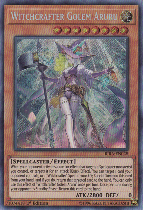 Witchcrafter Golem Aruru [RIRA-EN028] Secret Rare | Pegasus Games WI