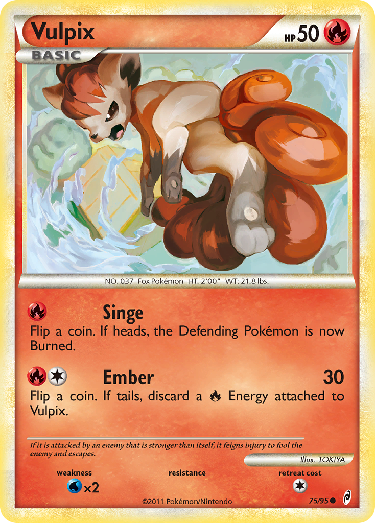 Vulpix (75/95) [HeartGold & SoulSilver: Call of Legends] | Pegasus Games WI