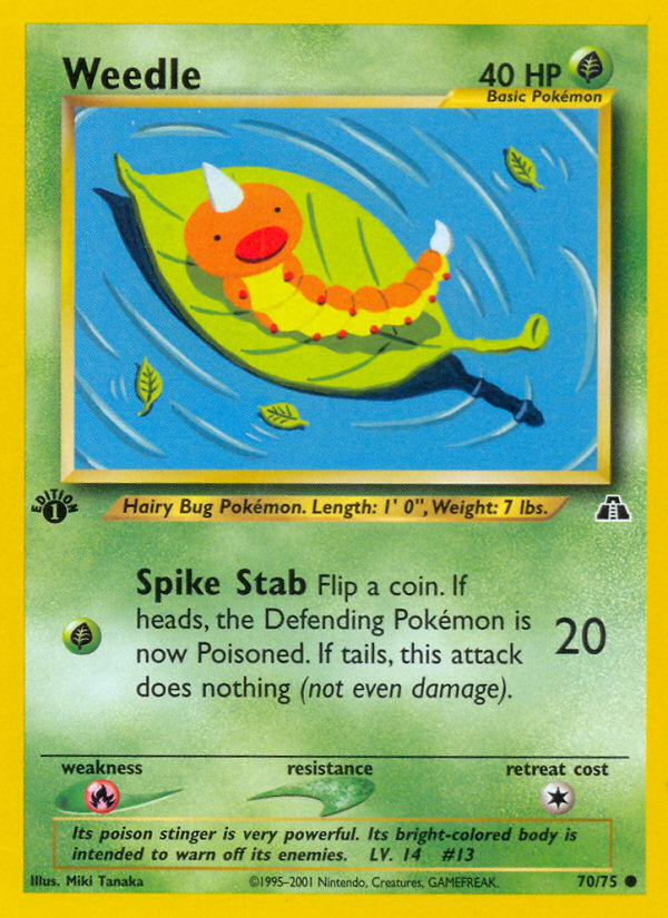 Weedle (70/75) [Neo Discovery 1st Edition] | Pegasus Games WI