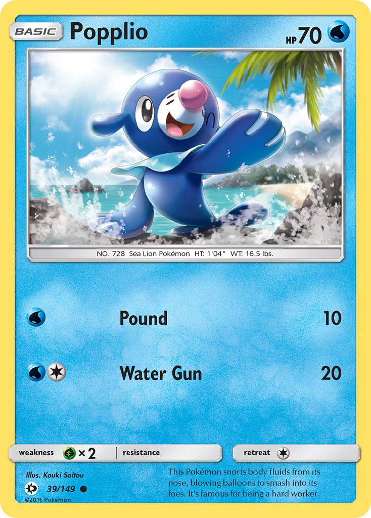 Popplio (39/149) [Sun & Moon: Base Set] | Pegasus Games WI