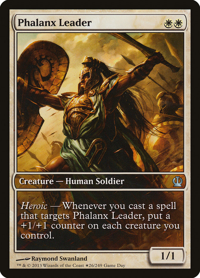 Phalanx Leader (Game Day) (Extended Art) [Theros Promos] | Pegasus Games WI