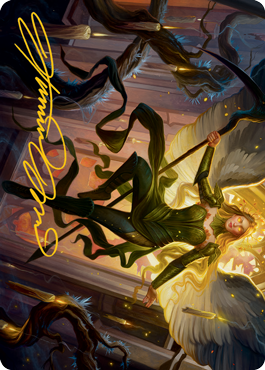 Sigarda, Champion of Light Art Card (Gold-Stamped Signature) [Innistrad: Midnight Hunt Art Series] | Pegasus Games WI