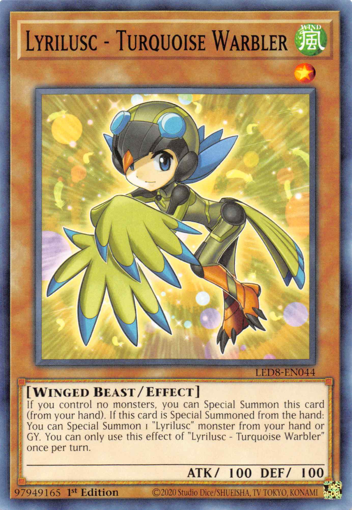 Lyrilusc - Turquoise Warbler [LED8-EN044] Common | Pegasus Games WI
