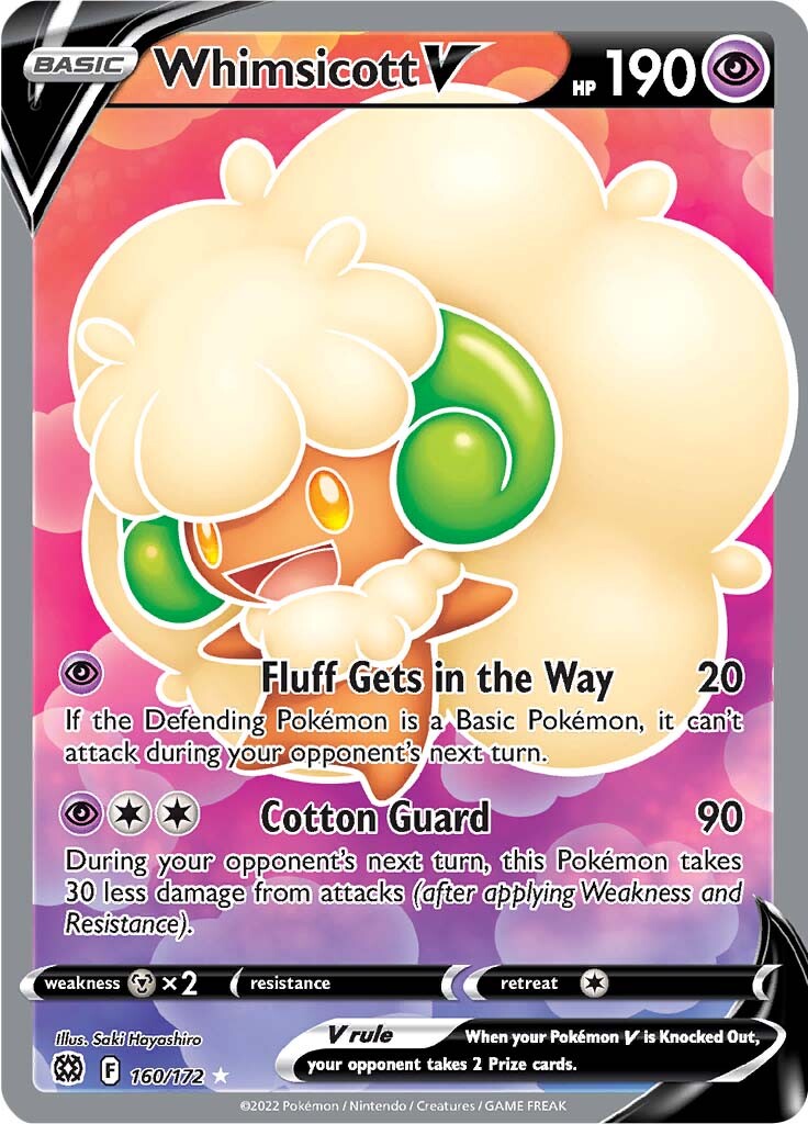 Whimsicott V (160/172) [Sword & Shield: Brilliant Stars] | Pegasus Games WI