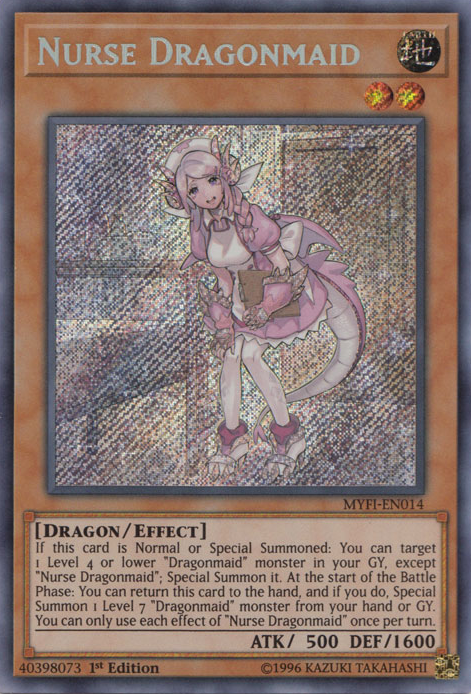 Nurse Dragonmaid [MYFI-EN014] Secret Rare | Pegasus Games WI