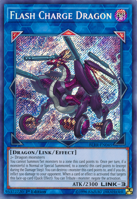 Flash Charge Dragon [BLRR-EN045] Secret Rare | Pegasus Games WI