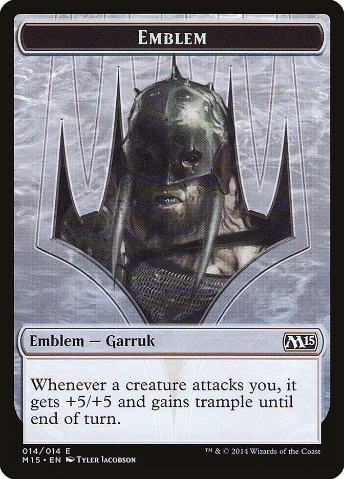 Garruk, Apex Predator Emblem [Magic 2015 Tokens] | Pegasus Games WI