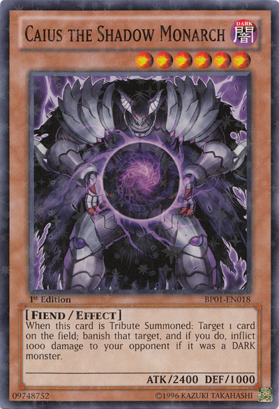 Caius the Shadow Monarch [BP01-EN018] Starfoil Rare | Pegasus Games WI