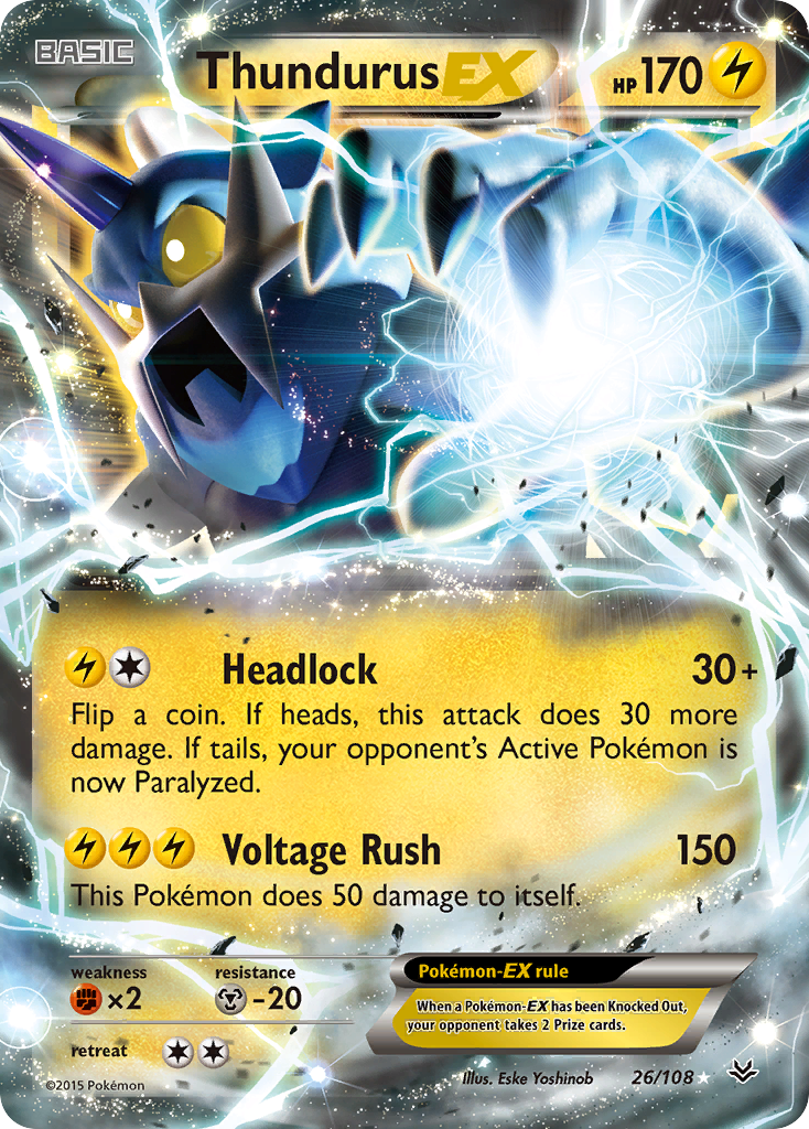 Thundurus EX (26/108) [XY: Roaring Skies] | Pegasus Games WI