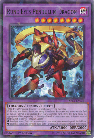 Rune-Eyes Pendulum Dragon [SP15-EN032] Shatterfoil Rare | Pegasus Games WI