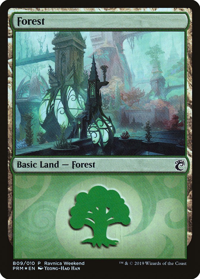 Forest (B09) [Ravnica Allegiance Guild Kit] | Pegasus Games WI