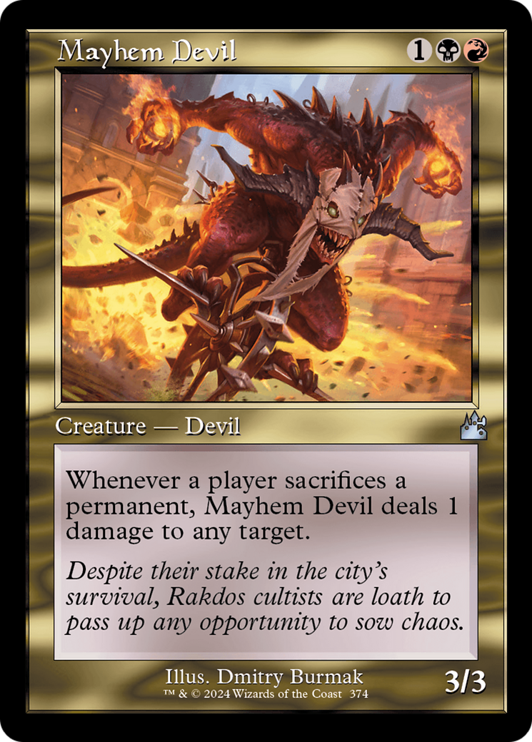 Mayhem Devil (Retro Frame) [Ravnica Remastered] | Pegasus Games WI