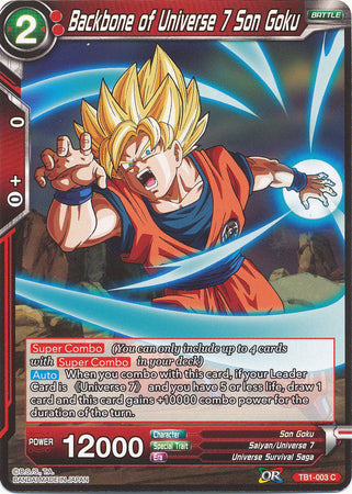 Backbone of Universe 7 Son Goku [TB1-003] | Pegasus Games WI
