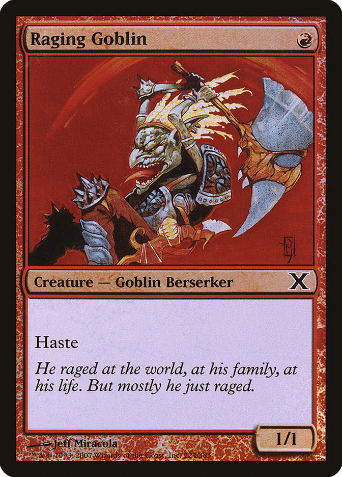 Raging Goblin (Premium Foil) [Tenth Edition] | Pegasus Games WI