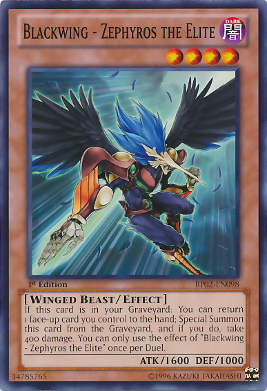 Blackwing - Zephyros the Elite [BP02-EN098] Mosaic Rare | Pegasus Games WI