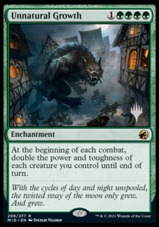 Unnatural Growth (Promo Pack) [Innistrad: Midnight Hunt Promos] | Pegasus Games WI