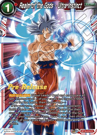 Realm of the Gods - Ultra Instinct (BT16-018) [Realm of the Gods Prerelease Promos] | Pegasus Games WI