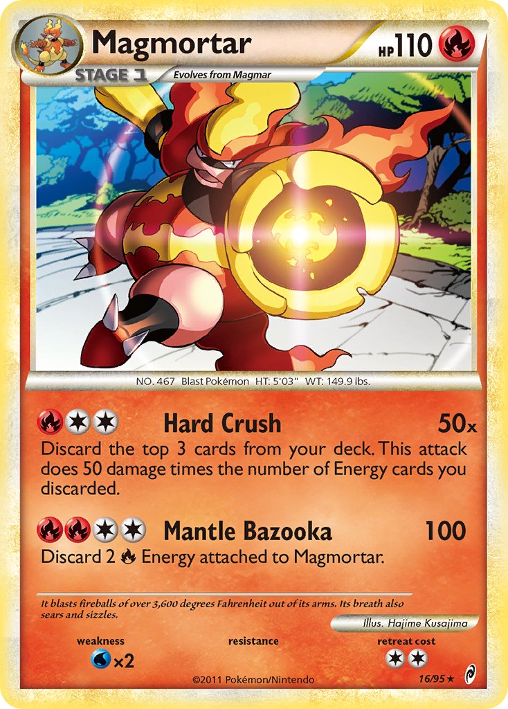 Magmortar (16/95) (Theme Deck Exclusive) [HeartGold & SoulSilver: Call of Legends] | Pegasus Games WI