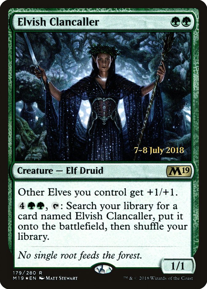 Elvish Clancaller [Core Set 2019 Prerelease Promos] | Pegasus Games WI